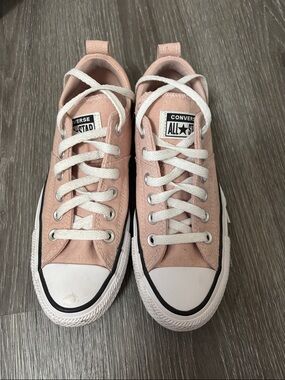 Converse Pink Low Top Sneakers with White Accents